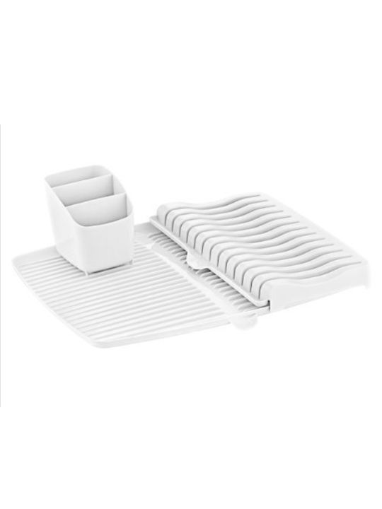 Sidirela Σχάρα Πιάτων 3 1 Dish Drainer Metallic in White Color 40x31cm