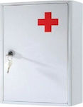 ΕΛΧΑΤ Metallic First Aid Wall Cabinet with Lock 48x35x14cm