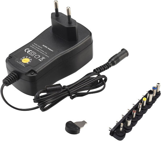 Amarad Universal Τροφοδοτικό Ρυθμιζόμενης Τάσης 3 έως 12V 1.5A με Ισχύ 18W με 8 βύσματα (2.1.16)