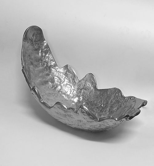 Karvounis Fruit Bowl Metallic Silver 39x19cm