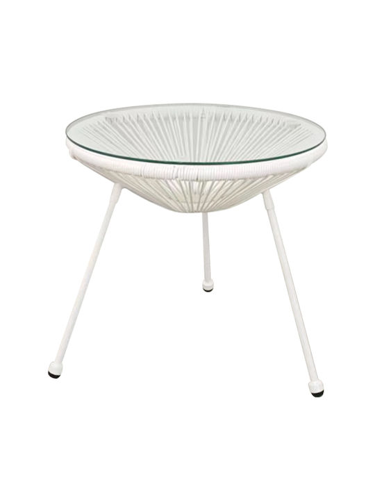 Tisch für kleine Außenbereiche Stabil Allegra White 45x45x45cm