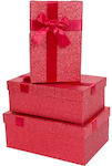 Box for Gift Red 3pcs