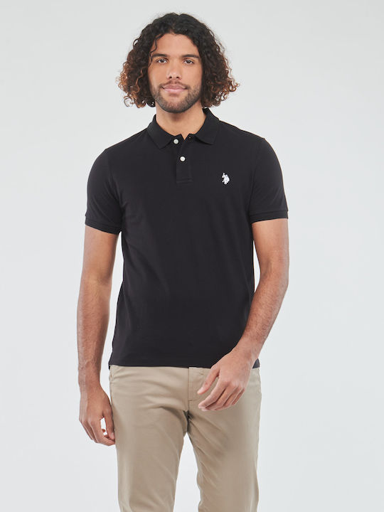 U.S. Polo Assn. Ανδρικό T-shirt Polo Μαύρο