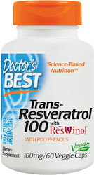 Doctor's Best Trans-Resveratrol 100mg 60 Capsule Pe Bază De Plante