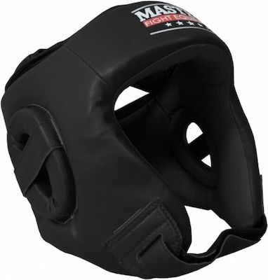 Sport Masters KTOPPU Adult Open Face Boxing Headgear Synthetic Leather Black