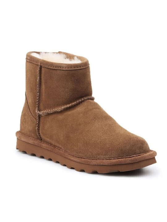 Bearpaw Alyssa Δερμάτινα Γυναικεία Μποτάκια Ταμπά