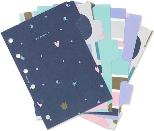 Filofax Plastic Dividers for Documents with Holes 6pcs Good Vibes
