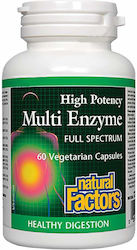 Natural Factors Multi Enzyme 60 вегетариански капсули