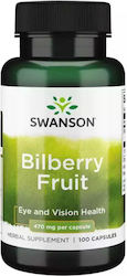 Swanson Bilberry Fruit 470mg 100 Capsules Swanson Bilberry Fruit 470mg 100 Capsules