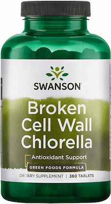 Swanson Broken Cell Wall Chlorella 360 ταμπλέτες