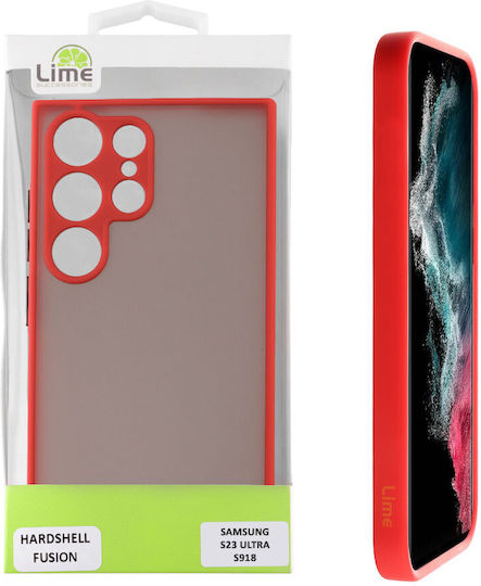 Lime Hardshell Camera Guard Back Cover Πλαστικό / Σιλικόνης Red with Black Keys (Galaxy S23 Ultra)
