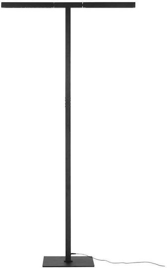 VK Lighting LED Floor Lamp H155xW80cm. with Warm White Light 481lm Black