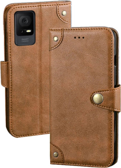 Idewei v4 Wallet Piele artificială Maro (TCL 405)