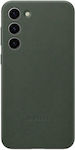 Samsung Leather Case Umschlag Rückseite Leder Grün (Galaxy S23+) EF-VS916LGEGWW