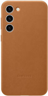 Samsung Leather Case Back Cover Δερμάτινο Camel (Galaxy S23+)