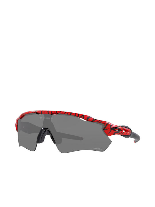 Oakley Radar EV Path Men's Sunglasses with Red Acetate Frame and Black Lenses OO9208-D1