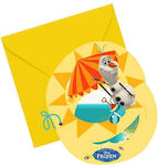 Procos Invitations Frozen Olaf Summer 6pcs 84627Invitation Set