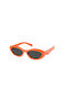 Prada Women's Sunglasses with Orange Plastic Frame and Gray Lens PR26ZS 12L08Z