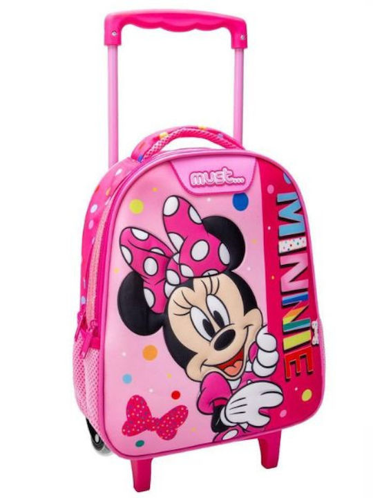 Must Minnie School Bag Trolley Kindergarten in Pink color