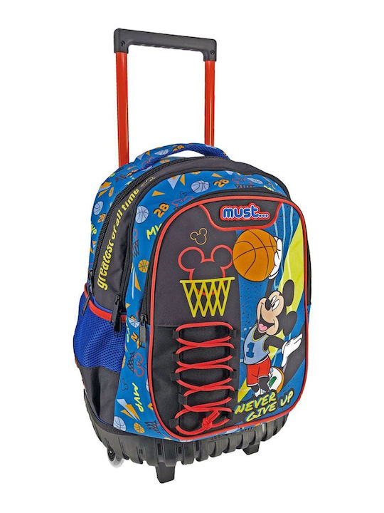 Must Team School Bag Trolley Elementary, Elementary Blue with Water Bottle Holder 30Liters
