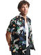 Hawaiian Short-sleeved Shirt Floral Black