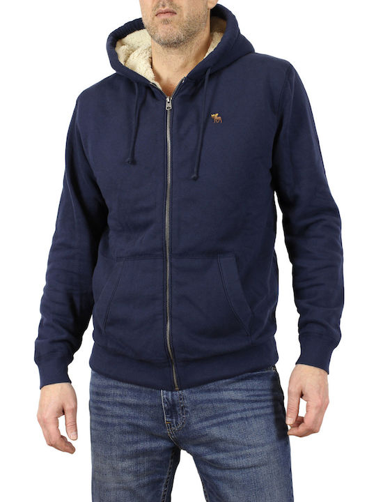 Cardigan With Hood Navy Blue