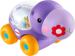 Fisher Price Împingeți de-a lungul Poppity Pop Animals - Hippo cu Sunete pentru 6++ Luni