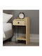 Sirius Bedside Table Wooden Natural Beech 32x30x61cm
