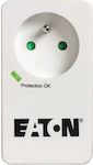 Eaton Single Socket with Surge Protection White