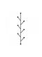 Megapap Wall Hanger Ponpon Metal 6 Hooks Black 22x5x94cm