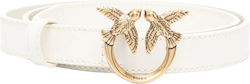 Pinko Women's Leather Belt White