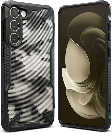 Ringke Fusion X Back Cover Πλαστικό / Σιλικόνης 2mm Camouflage Black (Galaxy S23+)
