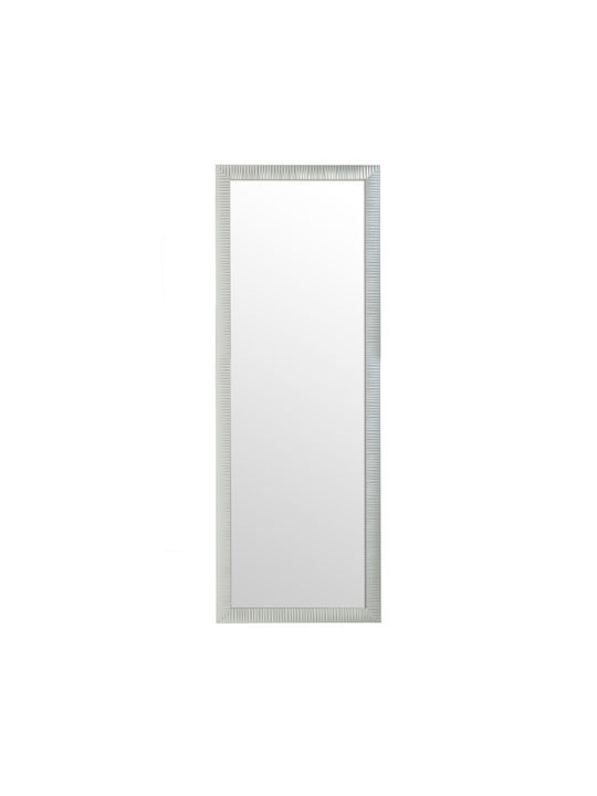 Click Καθρέπτης Τοίχου με Ασημί Πλαστικό Πλαίσιο 95x35cm