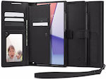 Spigen Wallet S Plus Δερματίνης Μαύρο (Galaxy S23 Ultra)