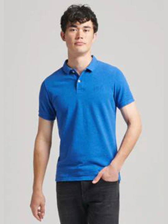 Superdry Men's Short Sleeve Blouse Polo Blue