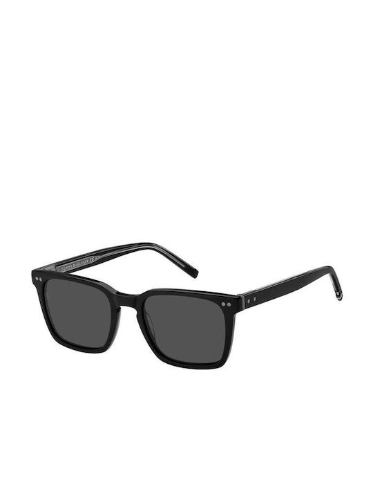 Tommy Hilfiger Men's Sunglasses with Black Plastic Frame and Gray Lens 2058208075-3IR