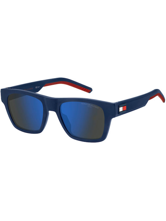 Tommy Hilfiger Men's Sunglasses with Navy Blue Plastic Frame and Gray Lens 205811FLL5-1ZS