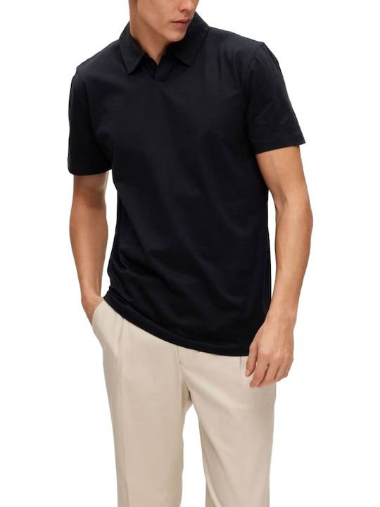 Selected Ανδρικό T-shirt Polo Μαύρο