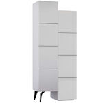 Megapap Melamina Bathroom Cabinet L62.2xD37.4xH156cm White