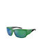 Arnette Men's Sunglasses with Green Plastic Frame and Green Mirror Lens AN4324 2878