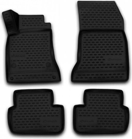 Novline Set of Front and Rear Mats 4pcs Tray Type for Mercedes-Benz B Class W246 2011 Black