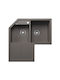 Blanco Metra 9 E 526798 Drop-In Spüle Ecke Rechts aus Verbundgranulat B83.5xT83.5cm Volcano Grey