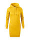 Malfini Mini Dress with Hood Yellow