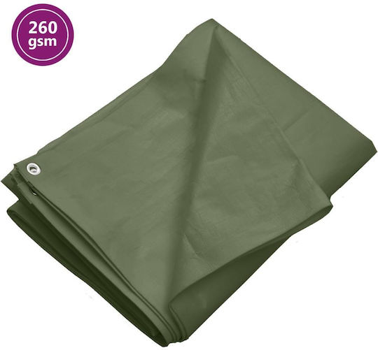 vidaXL Impermeabil Prelată 260gr/m² 3x3m. Heavy Duty Verde