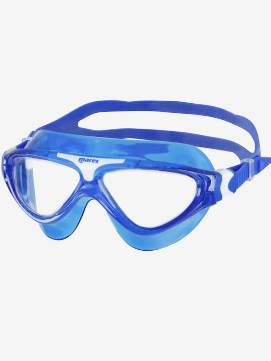 Mares Gamma Swim Mask Schwimmbrillen Erwachsene mit Antibeschlaglinsen Blau