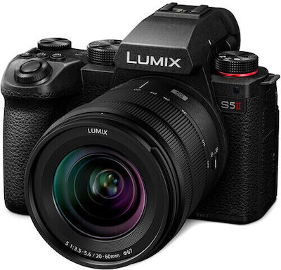 Panasonic Mirrorless Φωτογραφική Μηχανή Lumix S5 II Full Frame Kit (Lumix S 20-60mm F3.5-5.6) Black