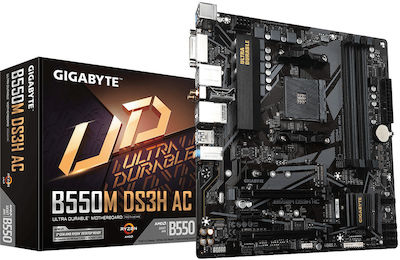 Gigabyte B550M DS3H AC rev. 1.x Wi-Fi Placă de bază Micro ATX cu AMD AM4 Socket