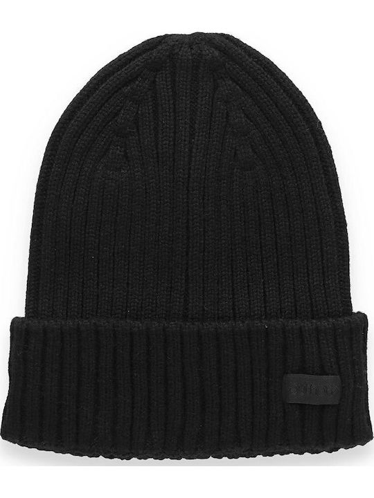 Beanie Γυναικείος Σκούφος Πλεκτός σε Μαύρο χρώμα