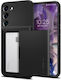 Spigen Slim Armor CS Umschlag Rückseite Kunststoff / Silikon mit Kartenhalter Schwarz (Galaxy S23+)