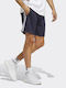 Essentials French Terry 3-stripes Αθλητική Ανδρική Βερμούδα Navy Μπλε